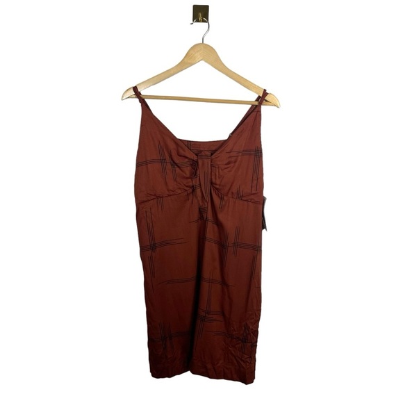 NWT RVCA Women’s Capital Knot Tank Dress in Rust Size L - Picture 9 of 17